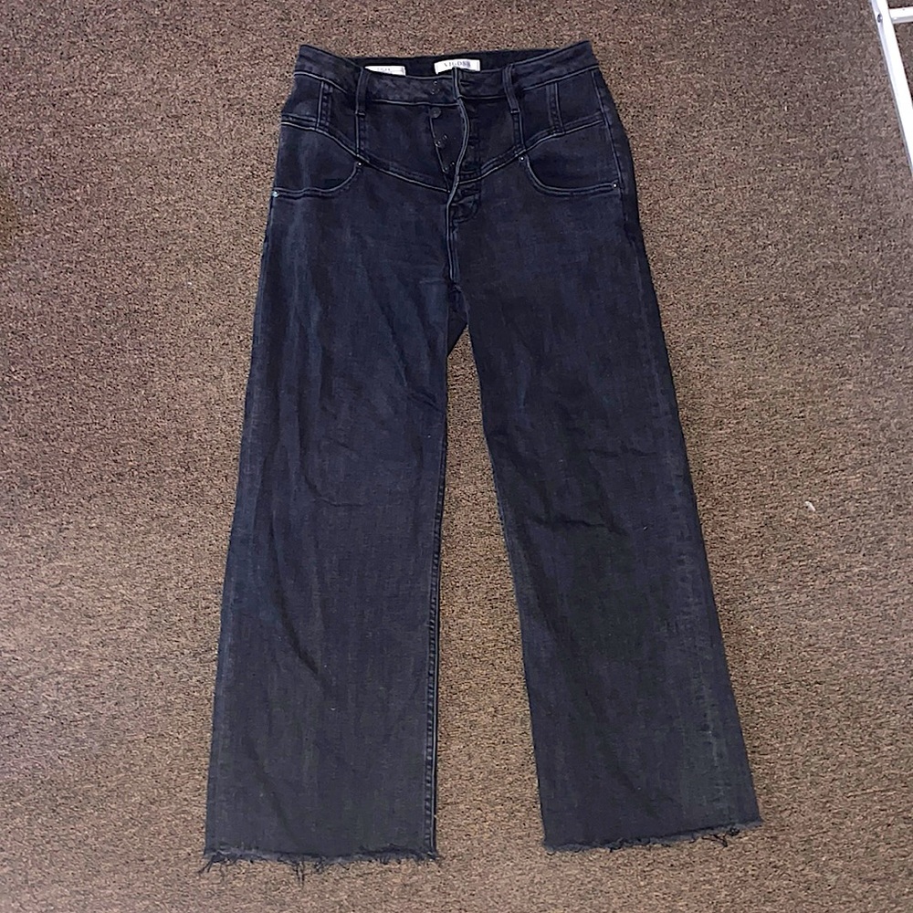 Vigoss High-Rise Wide Leg Black Jeans Size 27